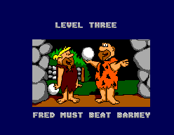 The Flintstones (SEGA Master System) screenshot: Level 3: Beat Barney at bowling