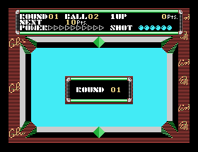 Champion Billiards (SG-1000) screenshot: Round 1