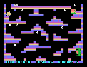 Chack'n Pop (SG-1000) screenshot: Maze 2