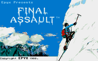 Final Assault (Amiga) screenshot: Title screen.