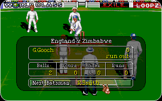 Allan Border's Cricket (Atari ST) screenshot: That did not go well