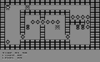 Deadly Crystals (Commodore 64) screenshot: Level 7