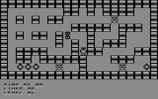 Deadly Crystals (Commodore 64) screenshot: Level 4