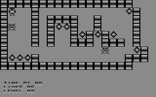 Deadly Crystals (Commodore 64) screenshot: Level 3