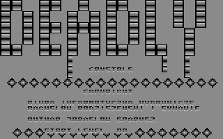 Deadly Crystals (Commodore 64) screenshot: Title screen