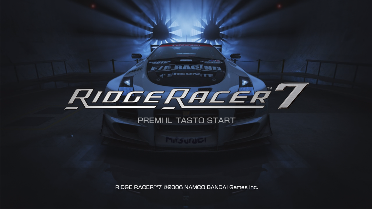 Ridge Racer 7 (PlayStation 3) screenshot: Title screen of Ridge Racer 7
