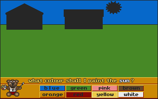 Fun School 3 for the Under 5s (Atari ST) screenshot: Lets do some painting!