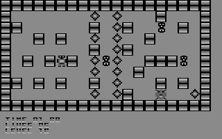 Deadly Crystals (Commodore 64) screenshot: Level 16