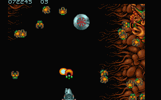 Frenetic (Atari ST) screenshot: Wave after wave of enemies