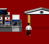 Caesars Palace (Game Gear) screenshot: You walk around in the casino and go to the game you want to play.