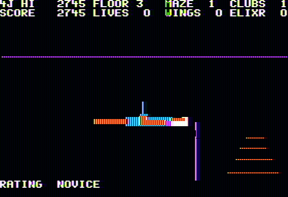 Minotaur (Apple II) screenshot: Getting killed