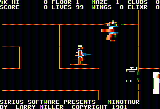 Minotaur (Apple II) screenshot: Title