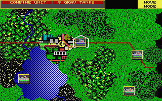 Firezone (Atari ST) screenshot: The enemy is on the move
