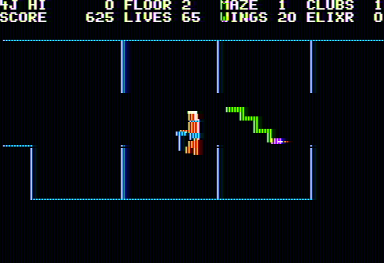 Minotaur (Apple II) screenshot: A snake
