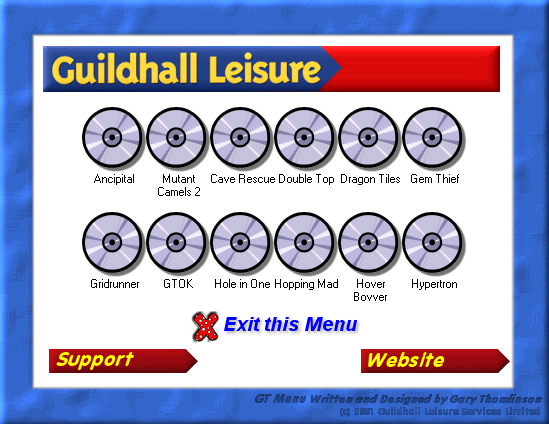 Brain Busting Games For Windows (Windows) screenshot: There are four groups of Kool Dog demos. This is one of the Kool Dog menus