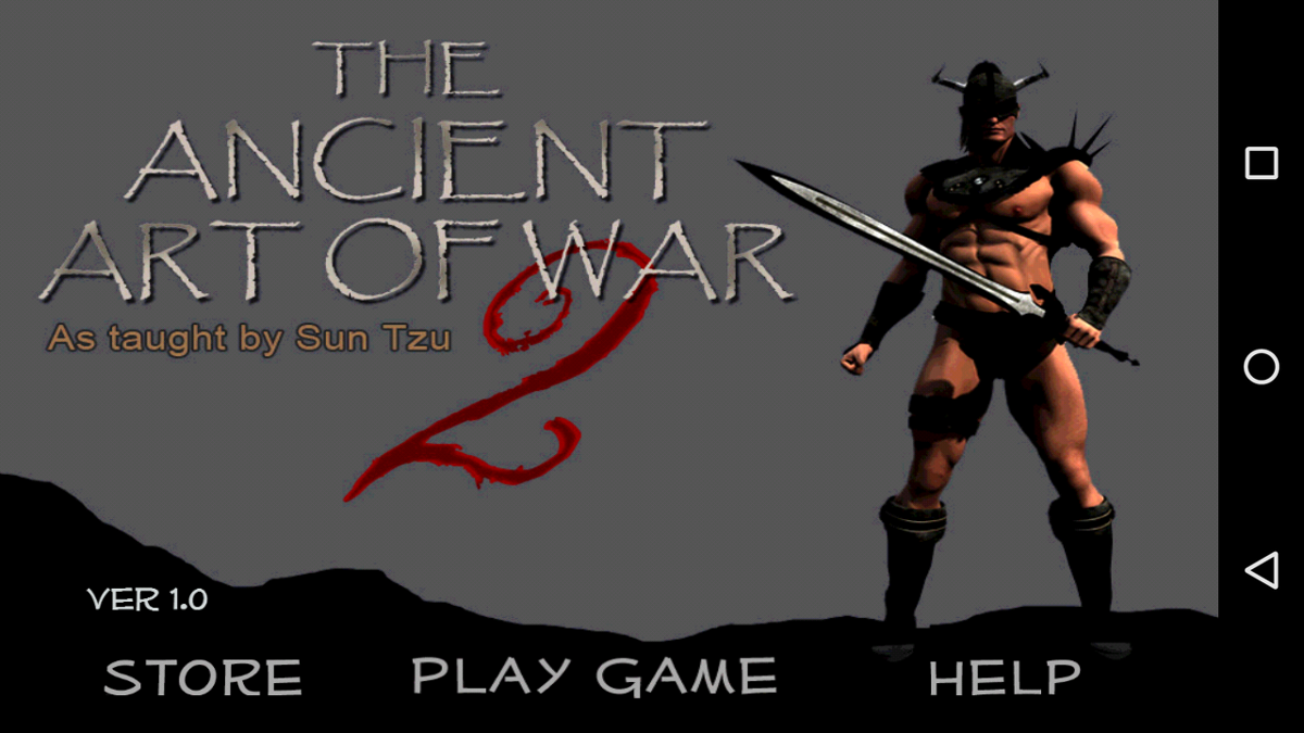 The Ancient Art of War 2 (Android) screenshot: Start menu
