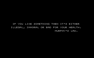 Crime Does Not Pay (Atari ST) screenshot: Epigraph for the game