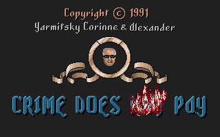Crime Does Not Pay (Atari ST) screenshot: Title Screen (updated)