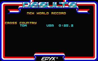 The Games: Winter Edition (Atari ST) screenshot: Results