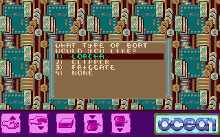 Tai-Pan (Atari ST) screenshot: Trying to buy a ship