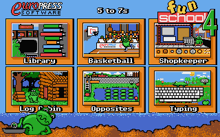 Fun School 4: For 5 to 7 Year Olds (Atari ST) screenshot: Main menu