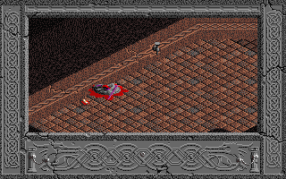 The Immortal (Atari ST) screenshot: My adventure ends in a pool of blood