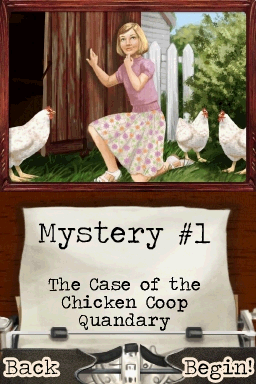 American Girl: Kit Mystery Challenge! (Nintendo DS) screenshot: Your first mystery. Egg-citing, isn't it?
