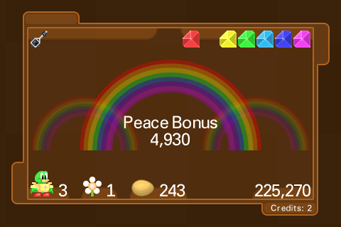Qwak (iPhone) screenshot: A different level bonus achievement ("lite" demo version)