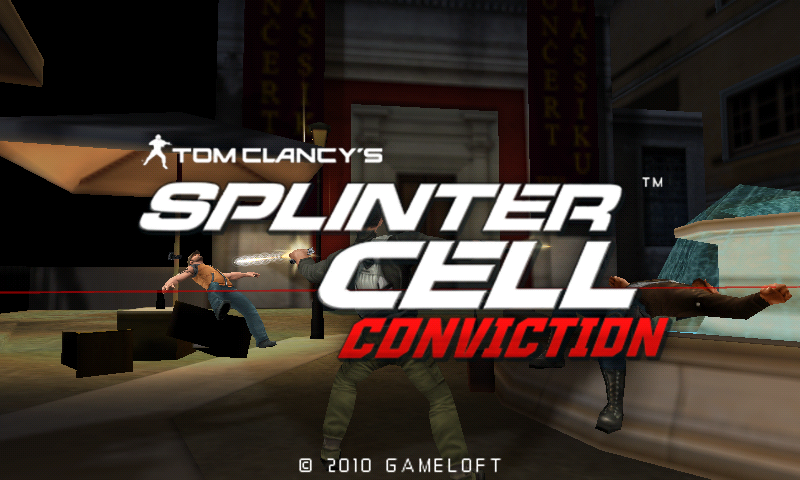 Tom Clancy's Splinter Cell: Conviction (Android) screenshot: Title screen