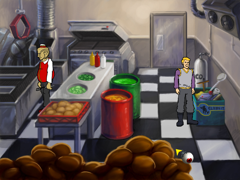 Space Quest: Vohaul Strikes Back (Windows) screenshot: The second memory: would you guess Vohaul used to work at Monolith Burger?