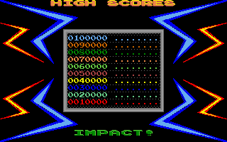 Blockbuster (Amiga) screenshot: High score table.
