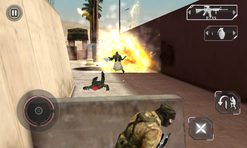 Tom Clancy's Splinter Cell: Conviction (Android) screenshot: Taking out enemies with a grenade