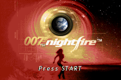 007: Nightfire (Game Boy Advance) screenshot: Title screen.
