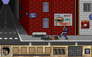 Crime Does Not Pay (Atari ST) screenshot: Georgio was killed on the streets