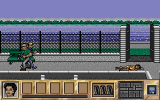 Crime Does Not Pay (Atari ST) screenshot: Sophia was killed near the river