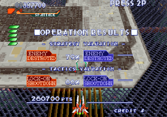 RayStorm (SEGA Saturn) screenshot: Results