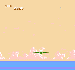 Sky Destroyer (NES) screenshot: The background changing colors