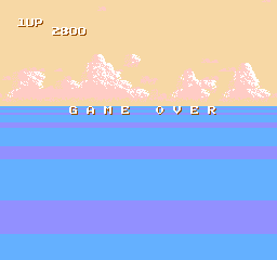 Sky Destroyer (NES) screenshot: Game over