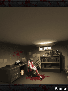 Silent Hill Mobile 2 (J2ME) screenshot: Playing as Vincent I find what remains of her