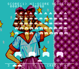 Space Invaders (TurboGrafx CD) screenshot: Omake mode