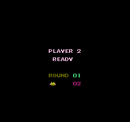 Onyanko Town (NES) screenshot: In the 2 player game, players take turns