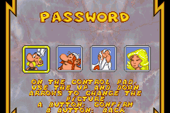 Astérix & Obelix: Bash Them All! (Game Boy Advance) screenshot: Remember your passwords?