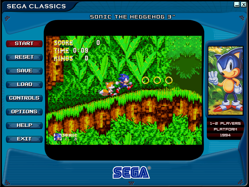 Screenshot of Sonic the Hedgehog 3 (Windows, 1994) MobyGames