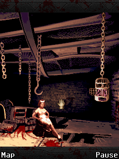 Silent Hill Mobile 2 (J2ME) screenshot: Meeting with Karen
