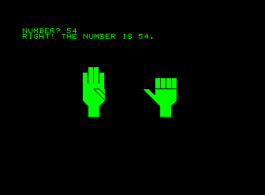 Bop (Commodore PET/CBM) screenshot: Guess the right number