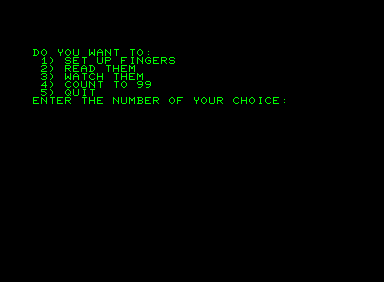 Bop (Commodore PET/CBM) screenshot: Main Menu