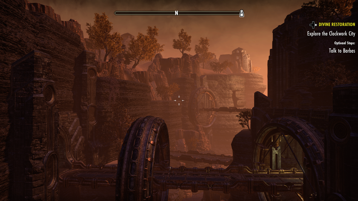 The Elder Scrolls Online: Morrowind (Xbox One) screenshot: Exploring the Clockwork City.