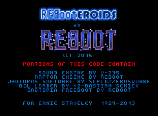 Rebooteroids (Jaguar) screenshot: Title screen