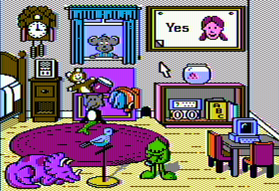 The Playroom (Apple II) screenshot: The playroom