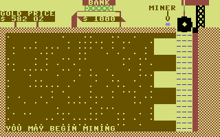 Miner! (Commodore 64) screenshot: Here we go!